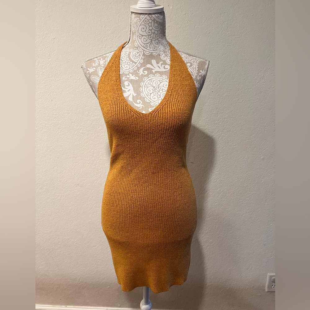 Mustard knitted Dress